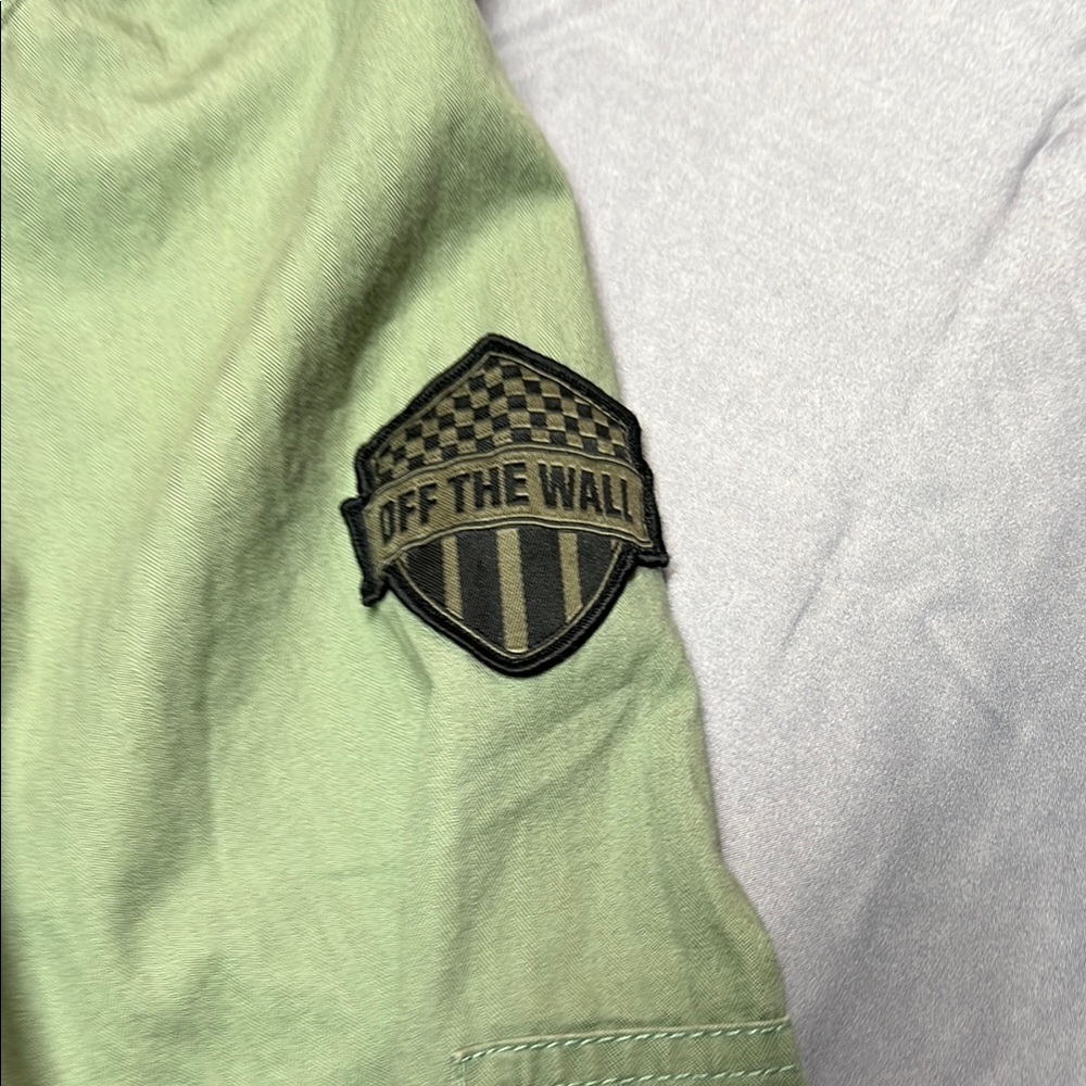 Vans military Green snap Button-Up long sleeve collared Shirt size medium - Picture 4 of 16